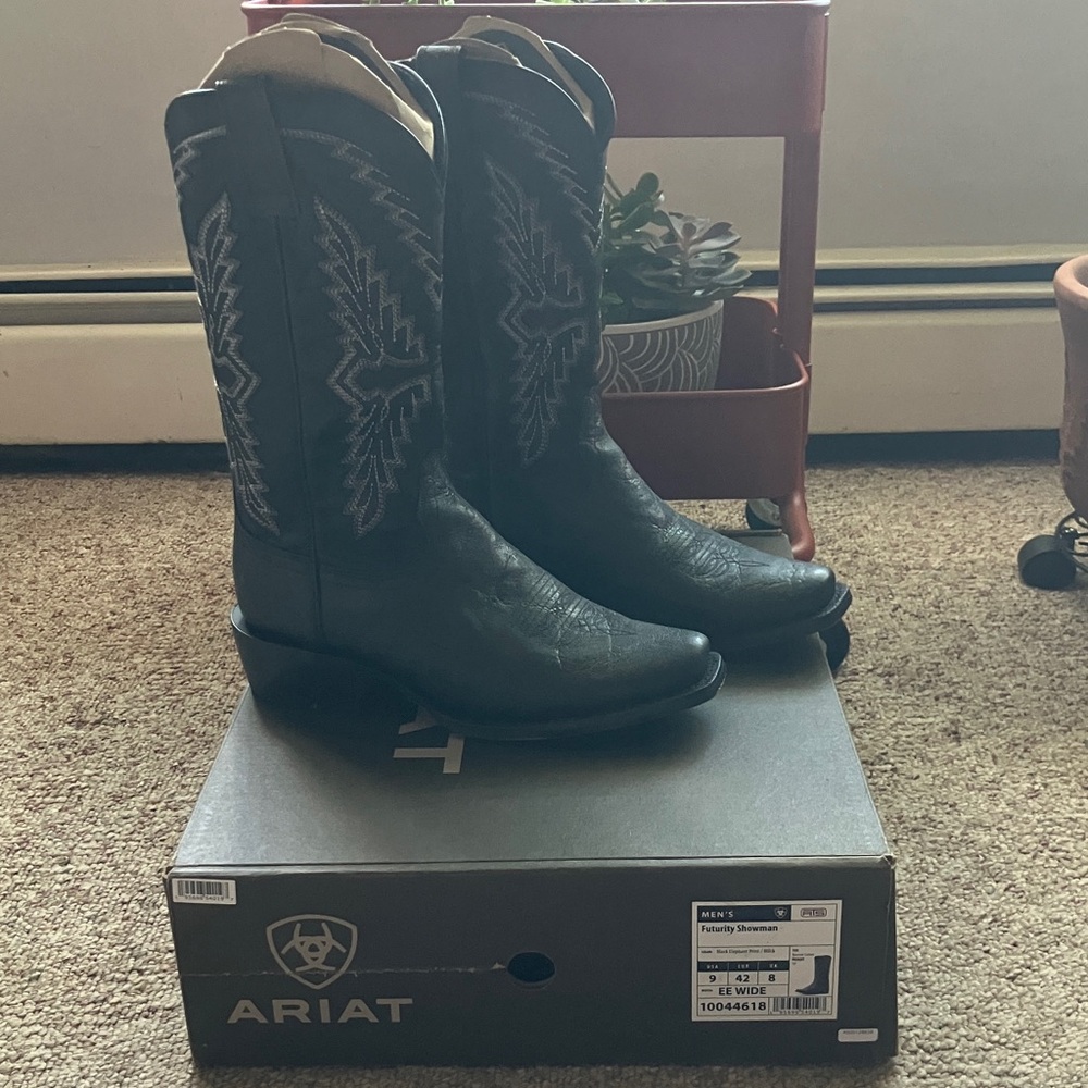 Ariat Dark Leather Cowboy Boots